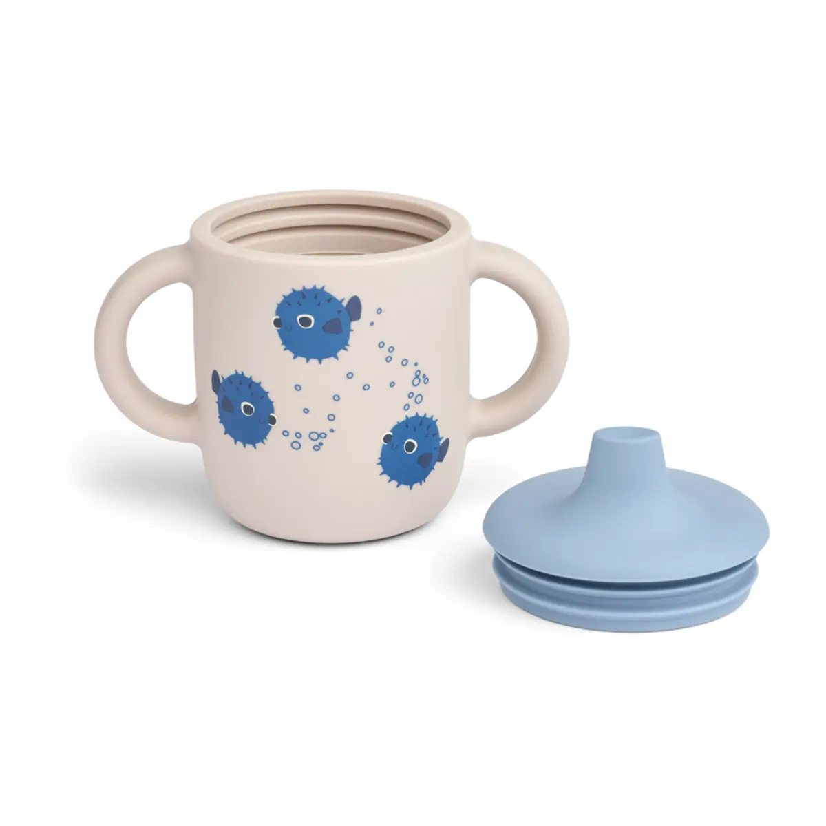 Liewood Neil Silikon Becher „Pufferfish / Sandy“, 150ml