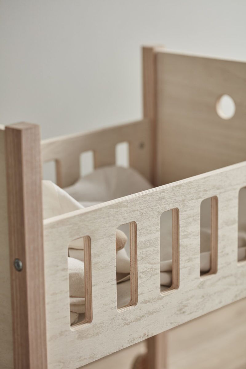 Kids Concept Puppenbett Natur von oben