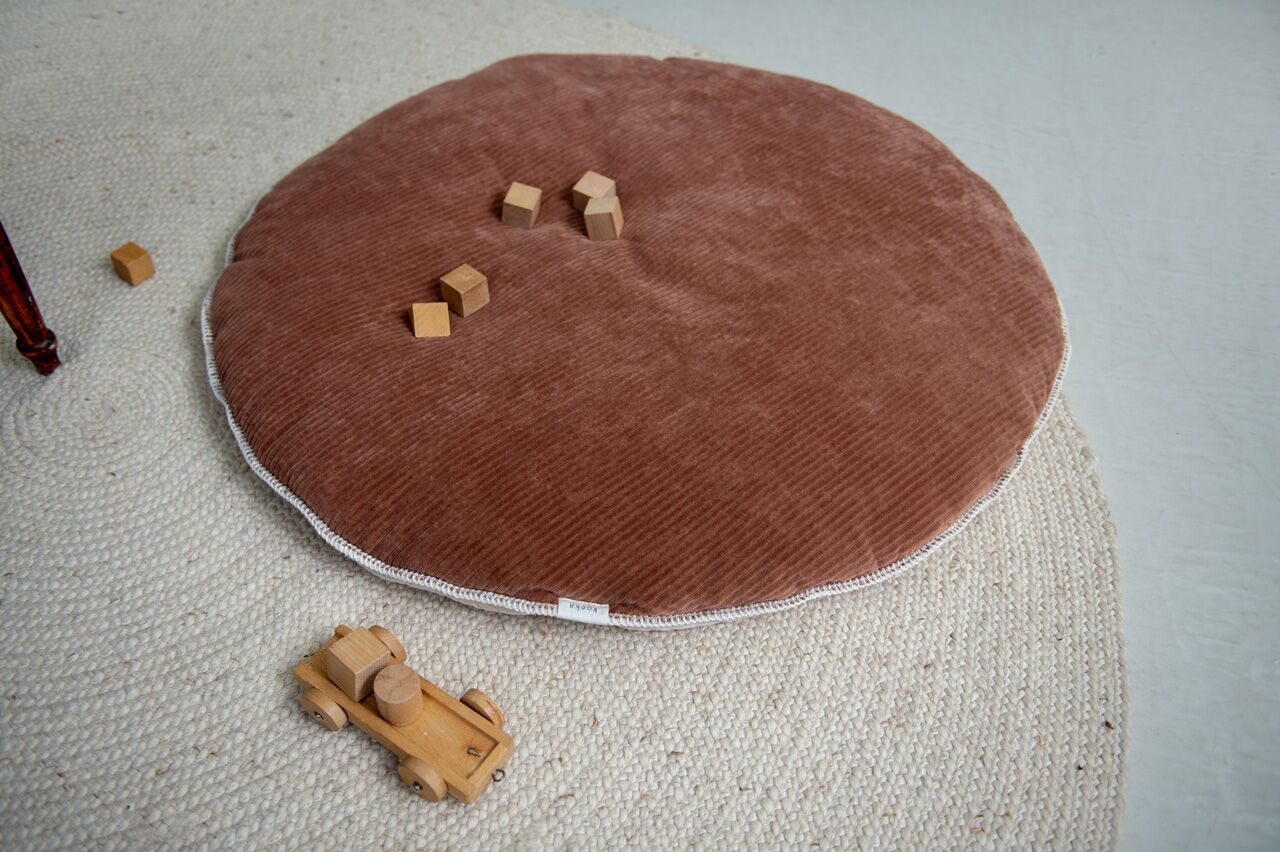 koeka Krabbeldecke Vik „hazel : sand“, rund, 90cm 04