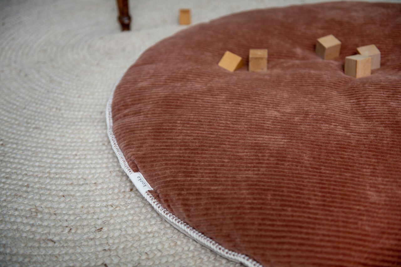 koeka Krabbeldecke Vik „hazel : sand“, rund, 90cm 06