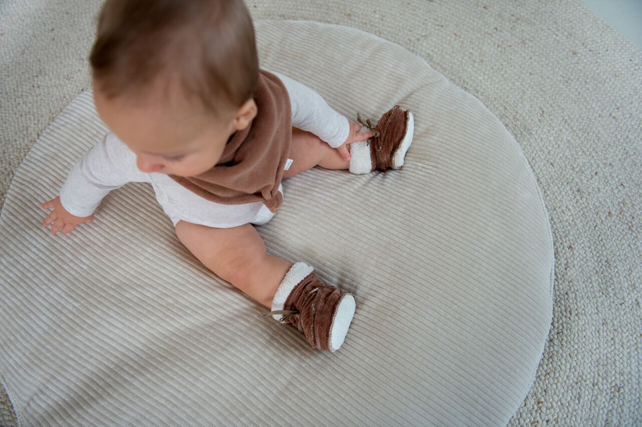 koeka Krabbeldecke Vik „hazel : sand“, rund, 90cm 07