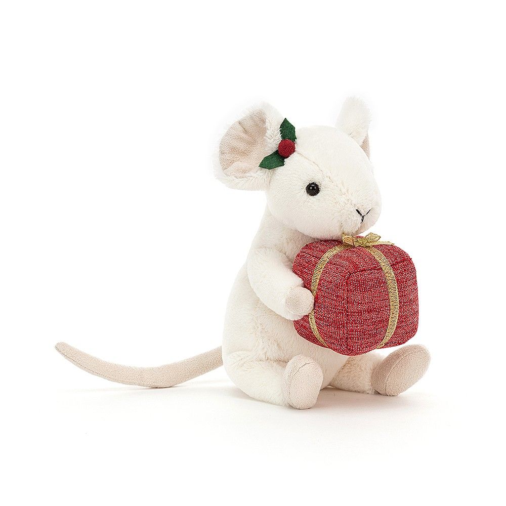 Jellycat Kuscheltier Merry Mouse Present (H18cm)