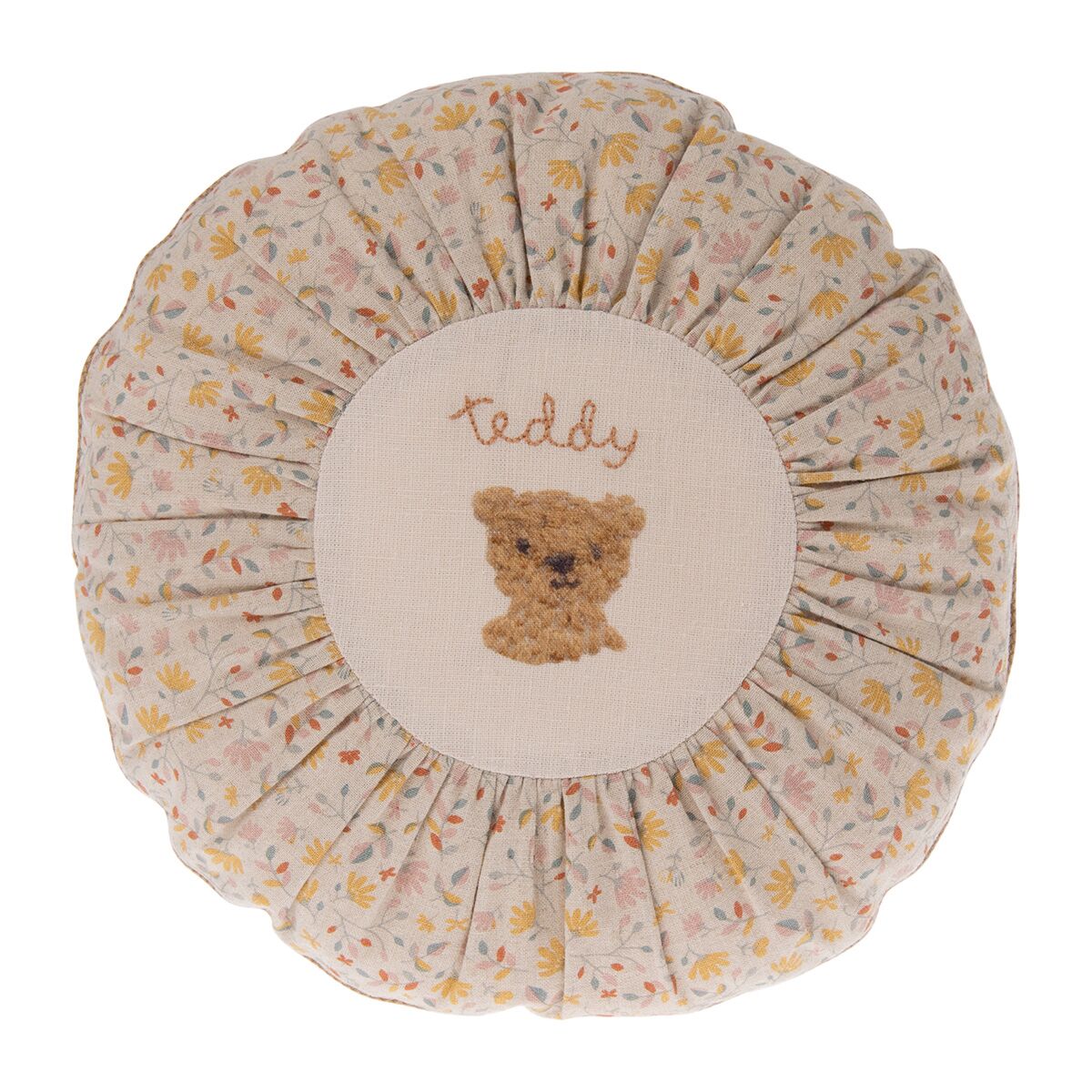 DELISTED Maileg Kissen „Teddy / Blumen“, rund, ø26cm