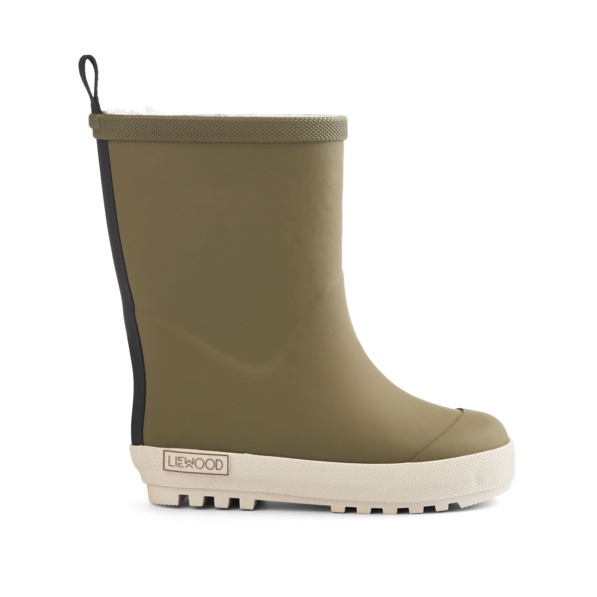 Liewood Mason Thermo-Regenstiefel „Khaki / Sand mix“, Teddyfutter, Gr. 22 – Bild 2