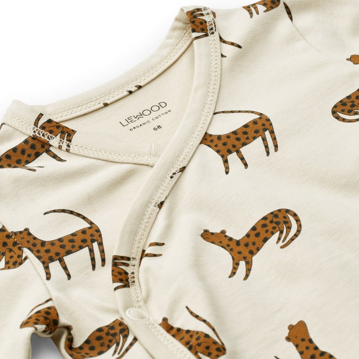 Liewood Baby-Body Hali „Leopard sandy / Creme de la creme“, 2er-Set, Gr. 64-80 – Bild 4