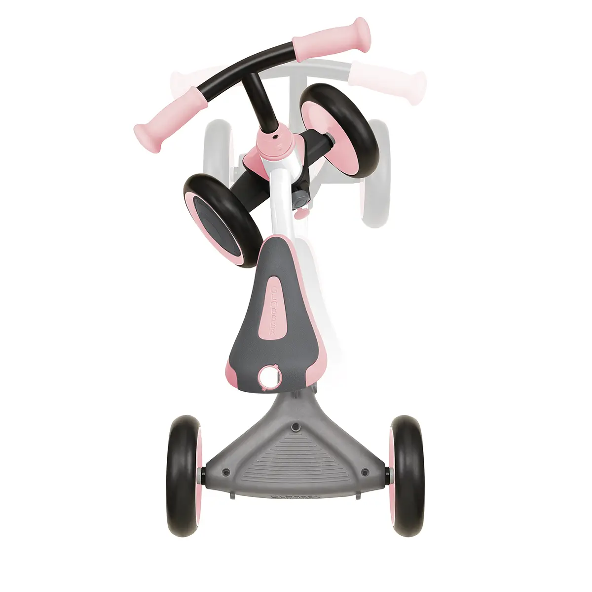 Globber Learning Bike 3-in-1 – weiß-pastellrosa, Lernrad, 1-3 Jahre