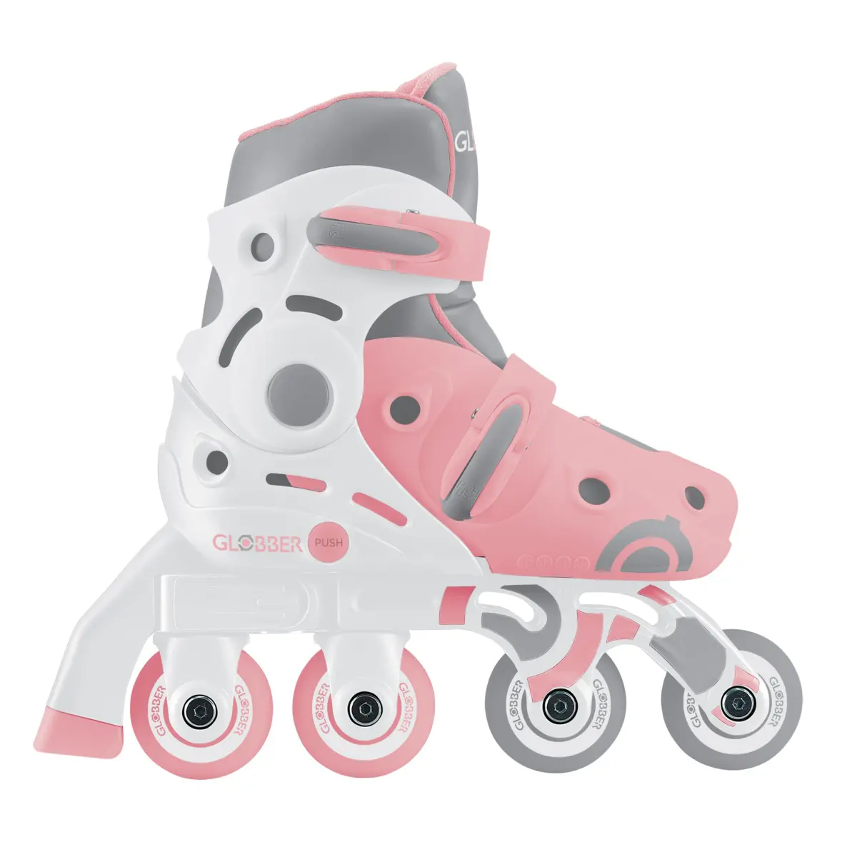 Globber Learning Inline Skate 2-in-1 pastellrosa, Gr. 26-29 – Bild 4