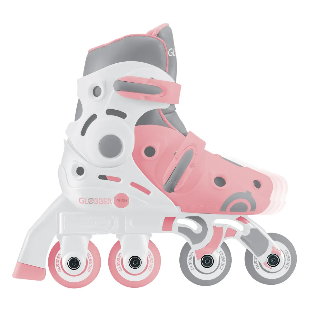 Globber Learning Inline Skate 2-in-1 pastellrosa, Gr. 26-29 – Bild 10