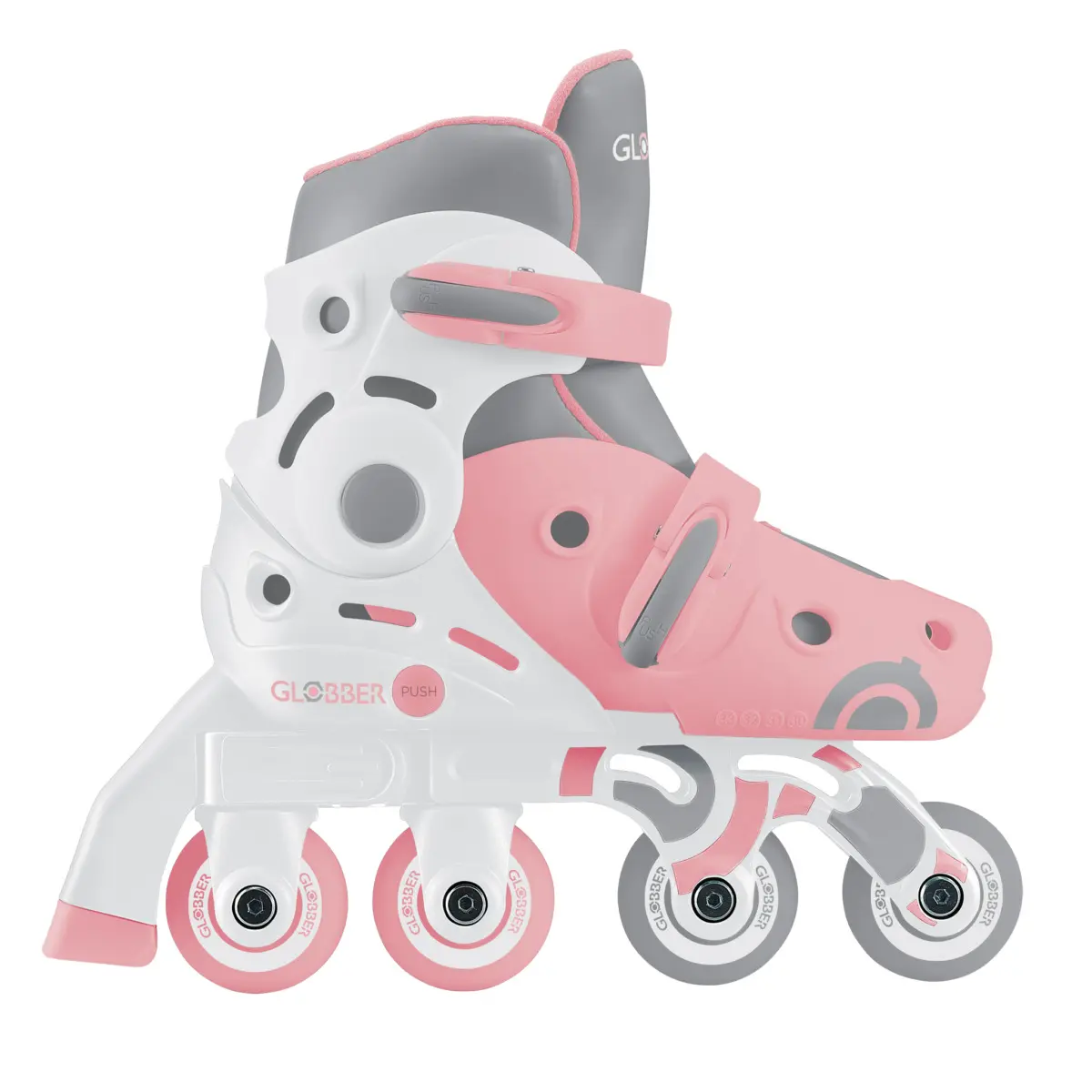 Globber Learning Inline Skate 2-in-1 pastellrosa, Gr. 26-29 – Bild 11